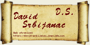 David Srbijanac vizit kartica